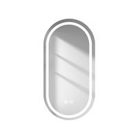 BADSPIEGEL mit Beleuchtung in Laufbahnform 90/50 cm - Transparent, Glas (90/50/3cm) - EMKE