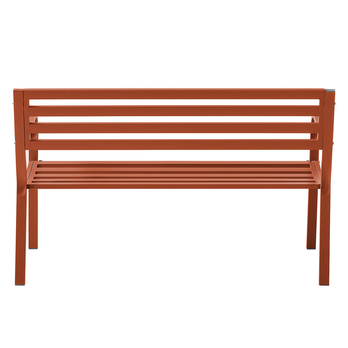 GARTENBANK - Stahl - Terracotta, Metall (128/81/56cm) - home24