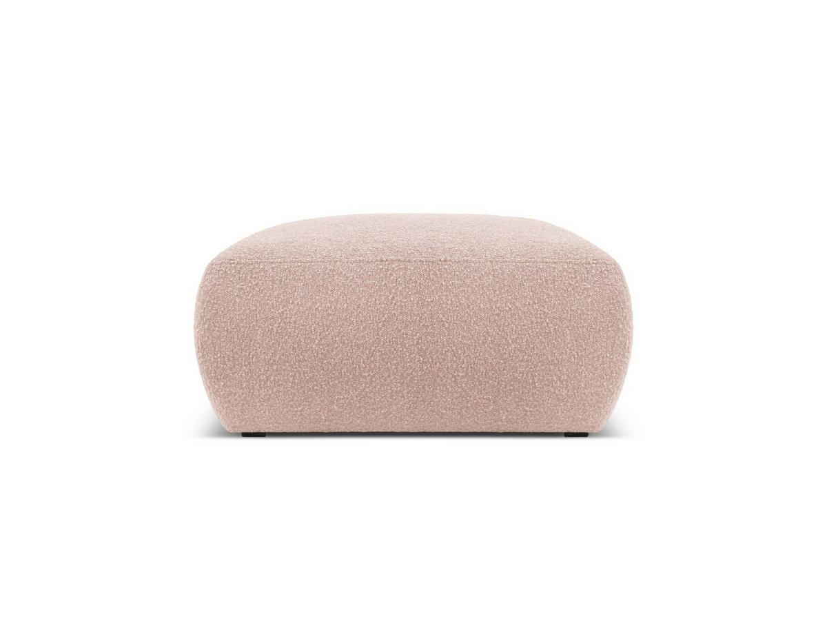 POUF Molino aus Boucle puderrosa - Pink, Textil (75/36/75cm) - Micadoni