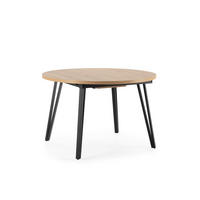 TISCH von 120 bis 150 cm mit schwarzen metallbeinen cleo 120/120/77 cm - Braun, Keramik (120/120/77cm) - Calicosy