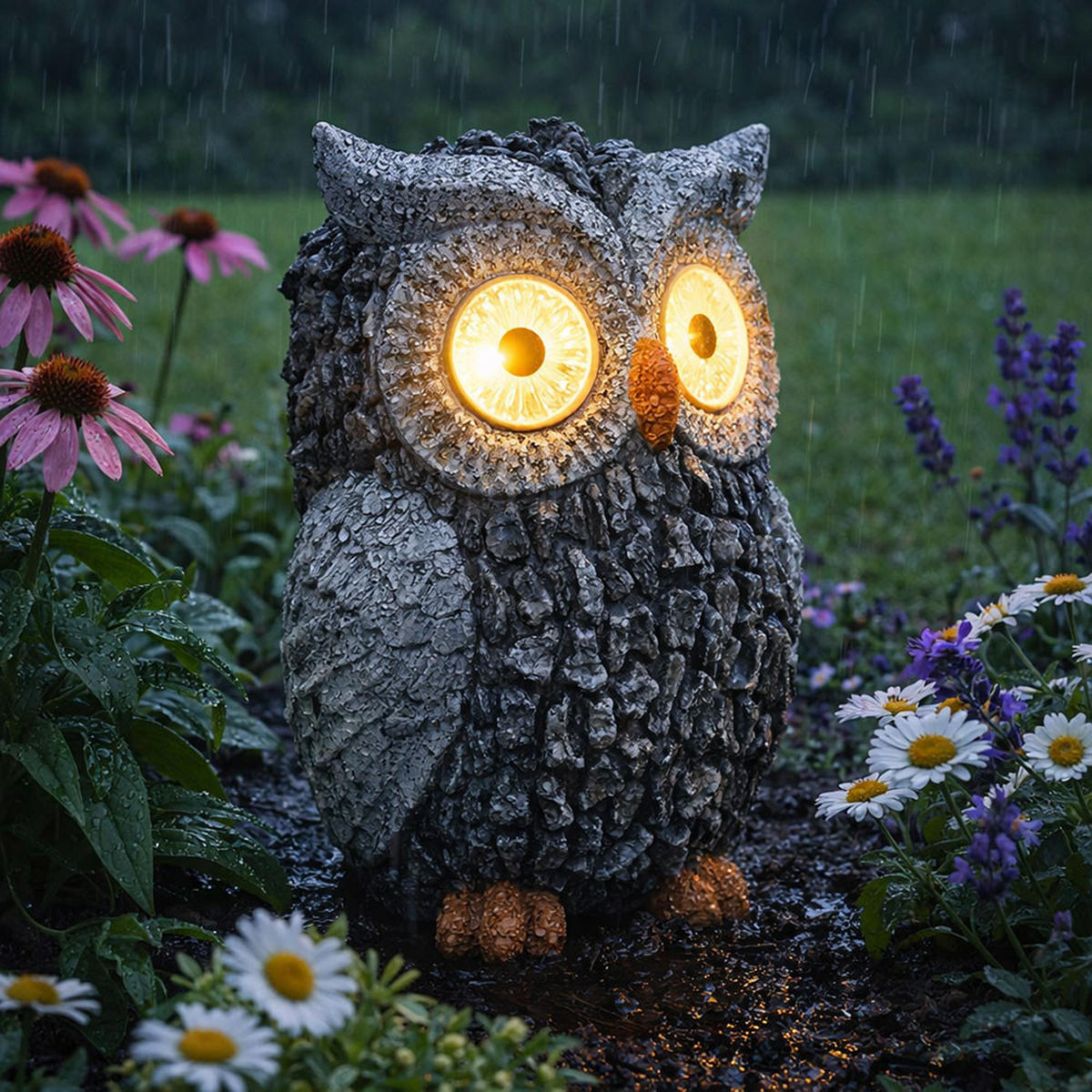 LED AUSSENLEUCHTE Steinoptik Grau 2er Set - Grau, Kunststoff (13.5/11.5/19.5cm)