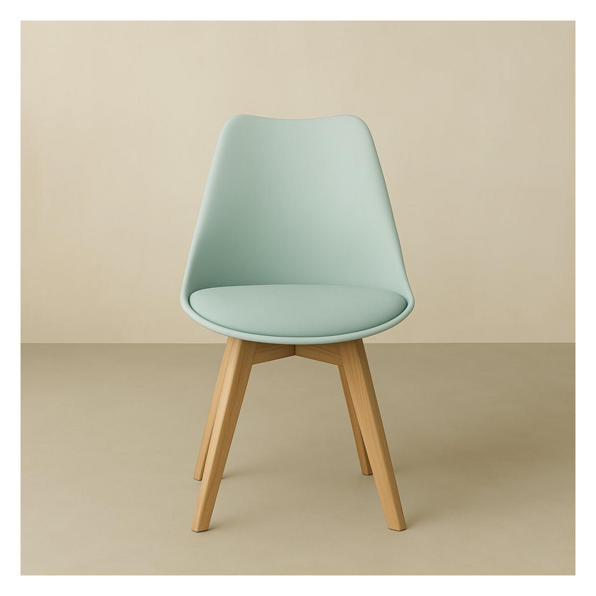 STUHL Scandinavian Grün 49 cm x 82 cm - Grün, Kunststoff (49/82/51cm) - Kenay Home