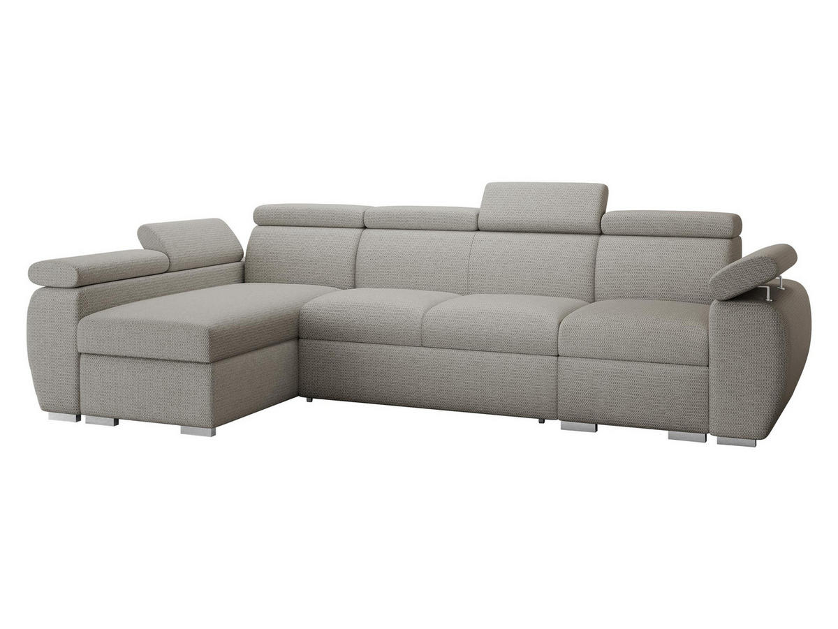 ECKSOFA Boston LCP, Seite: Links LCP+2R+1P(65) - Silberfarben, Holz/Textil (320/170cm) - MIRJAN24