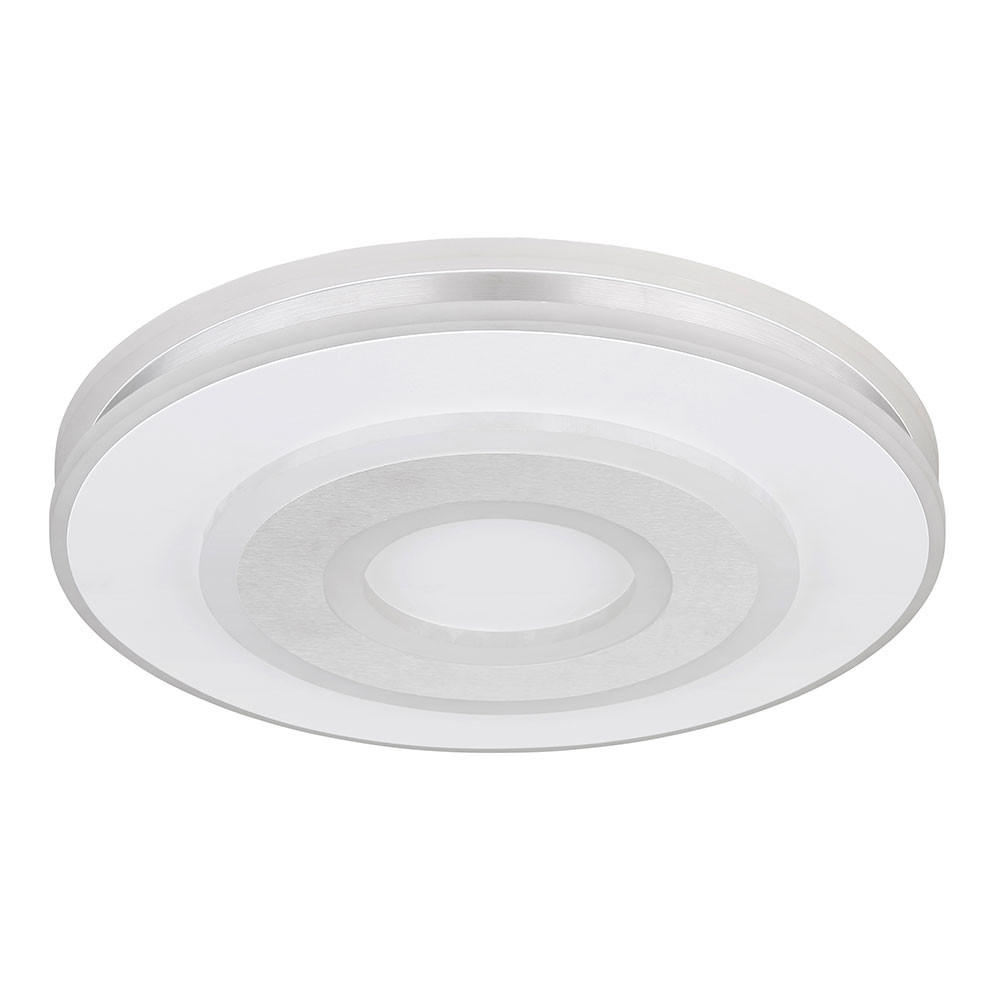 LED DECKENLEUCHTE MARU Weiß opal - Weiß, Metall (42/42/6.5cm) - Globo Lighting