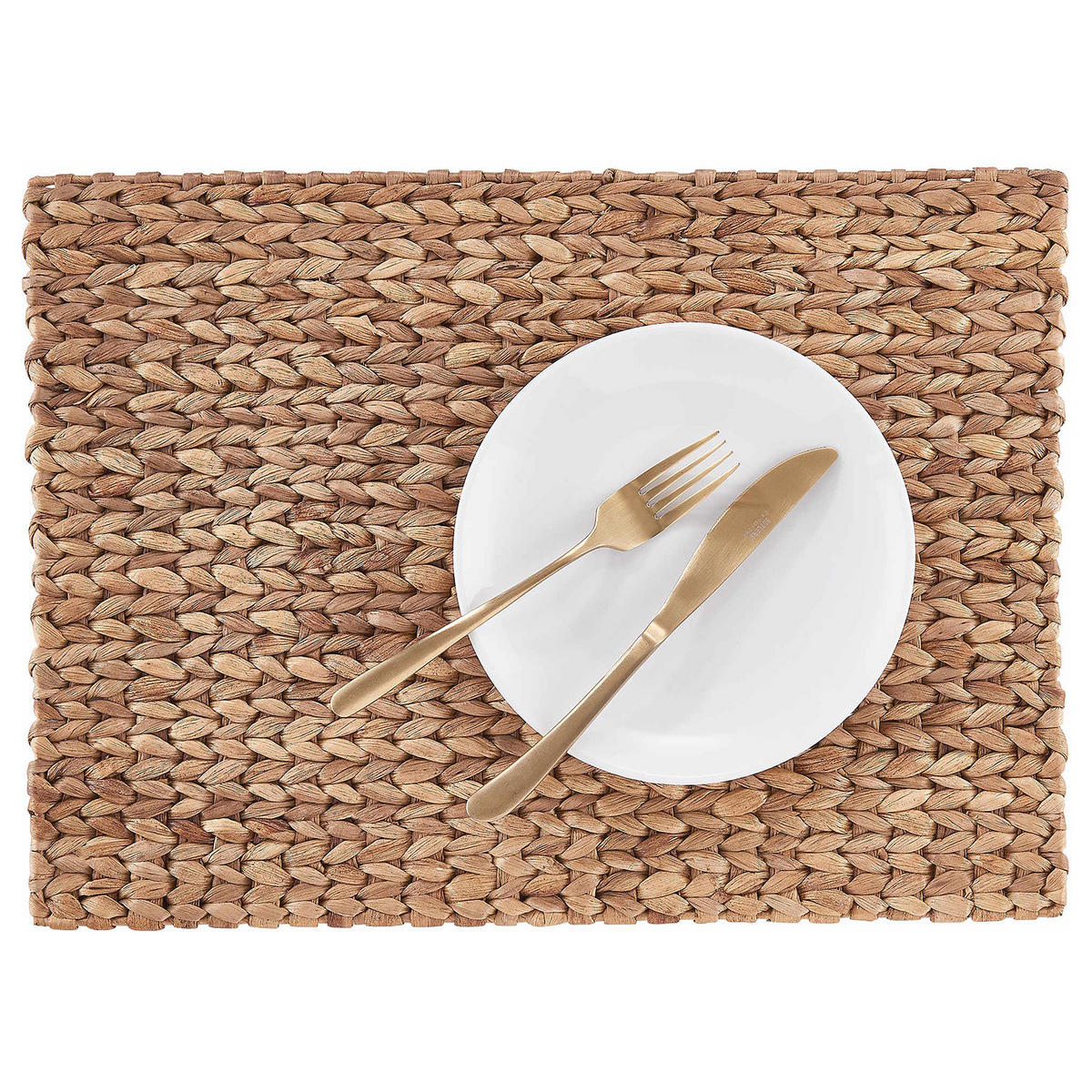 TISCHSET Natural Twist - Braun, Naturmaterialien/Metall (35/48cm) - Butlers