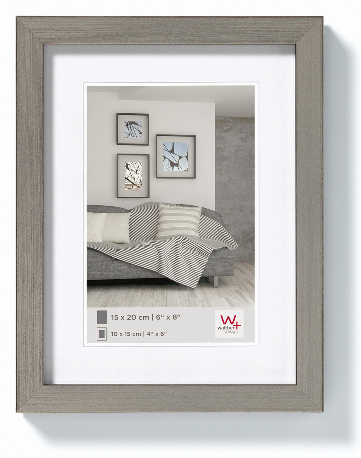 BILDERRAHMEN Construction Designrahmen 30x40 cm STAHL - Edelstahlfarben, Kunststoff (32.7/42.7/1.3cm) - walther design