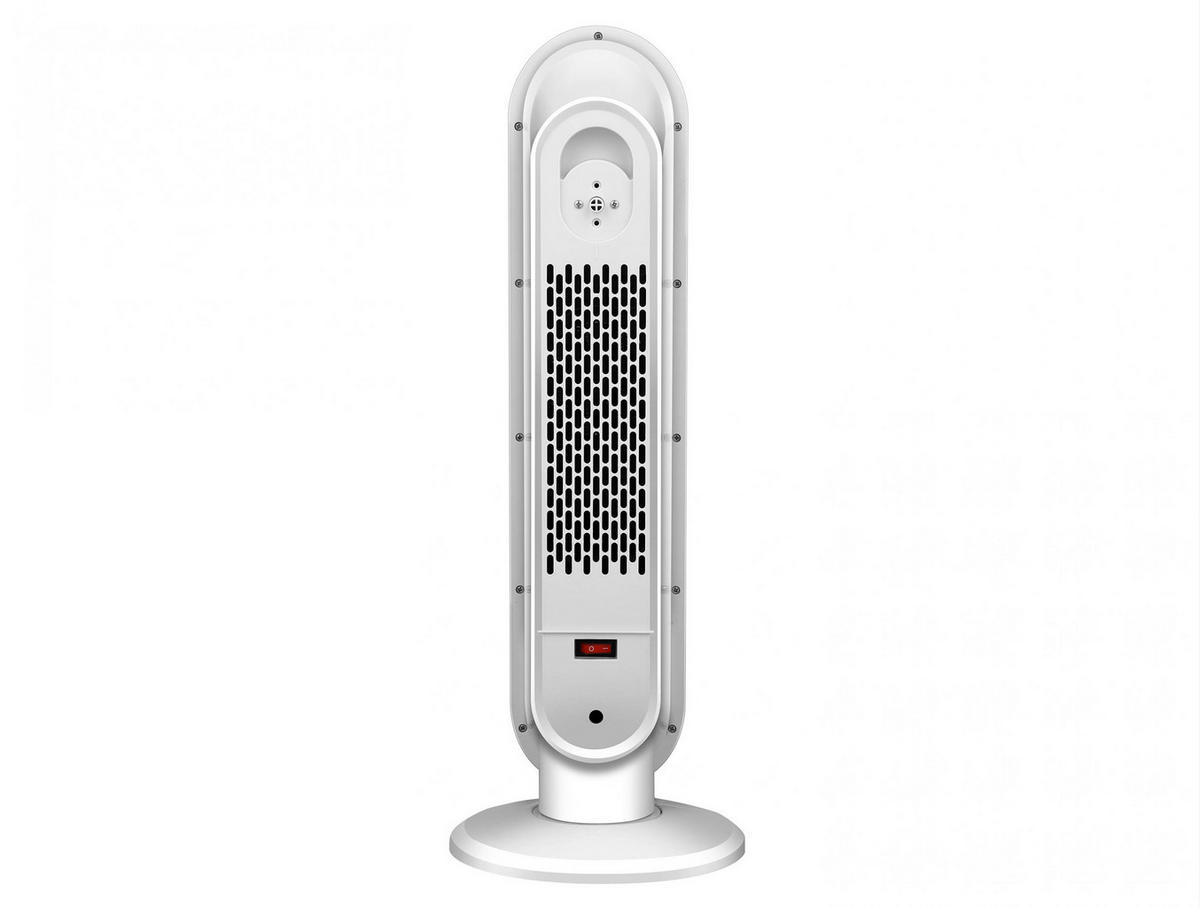 STAND-THERMOVENTILATOR Schwarz mit Leistungskontrolle 2000 W - Schwarz, Kunststoff (23/64/23cm) - Purline