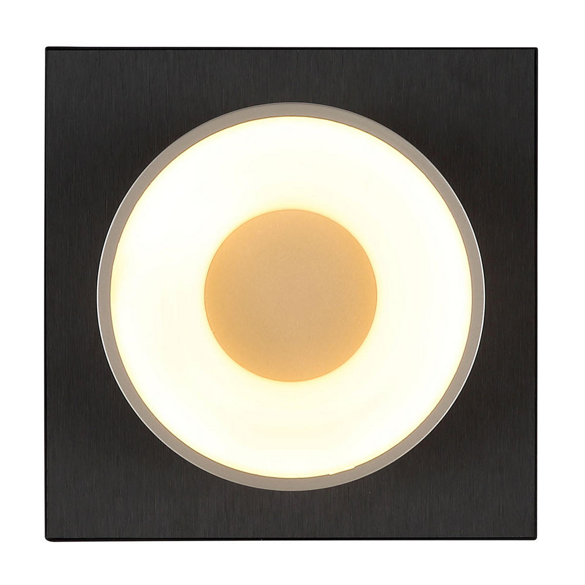 DECKENLEUCHTE RAYMOND METALL SCHWARZ MATT CHAMPAGNER LED - Schwarz, Metall (20/20/13cm) - Globo Lighting