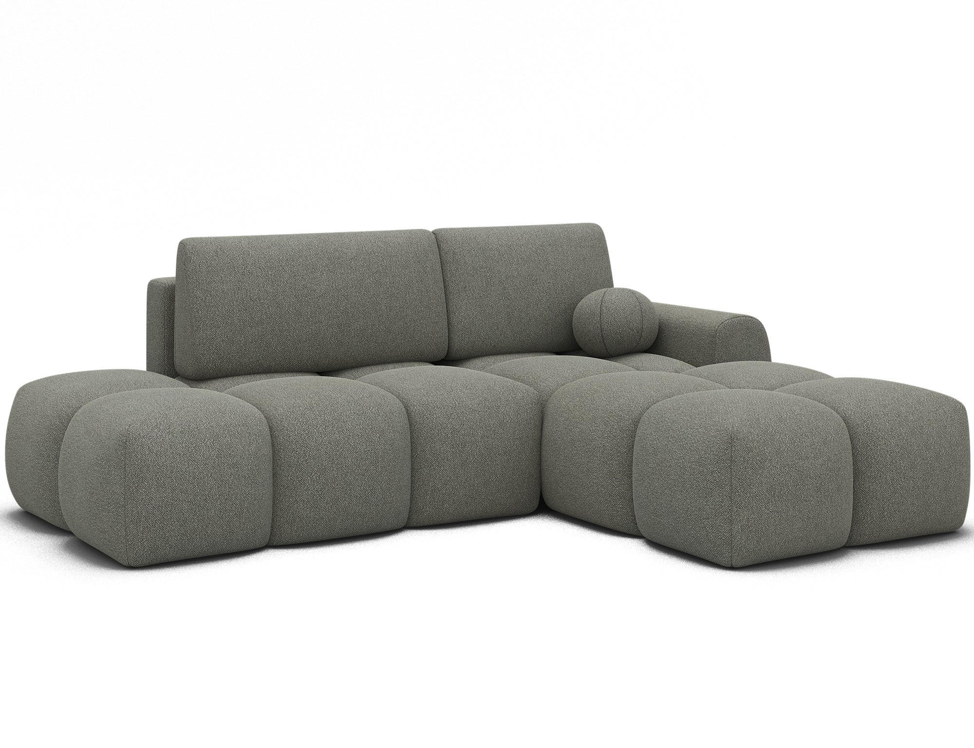 ECKSOFA VITTARIO mit Schlaffunktion & Bettkasten – Modernes L-Sofa 227 cm, inklusive Kissen - Grün, Kunststoff (227/95cm) - Wohnideebilder