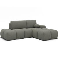 ECKSOFA VITTARIO mit Schlaffunktion & Bettkasten – Modernes L-Sofa 227 cm, inklusive Kissen - Grün, Kunststoff (227/95cm) - Wohnideebilder