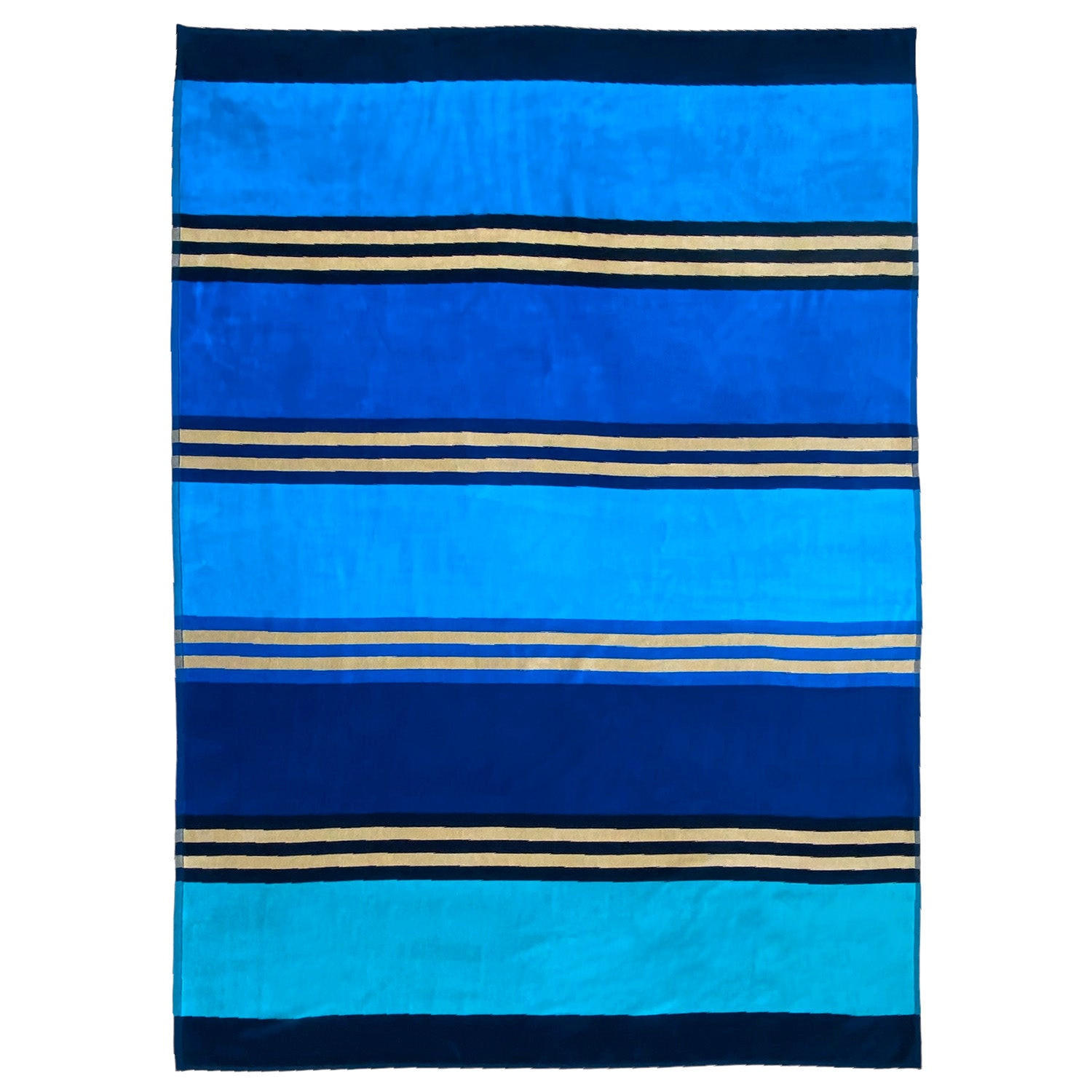 STRANDTUCH Frottee Velours Jacquard Marindia 140x180 400g/m² - Blau, Textil (140/180cm) - LE COMPTOIR DE LA PLAGE