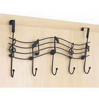 TÜRGARDEROBE Metall Schwarz 42/5/24 cm - Schwarz, Metall (42/24/5cm) - DanDiBo