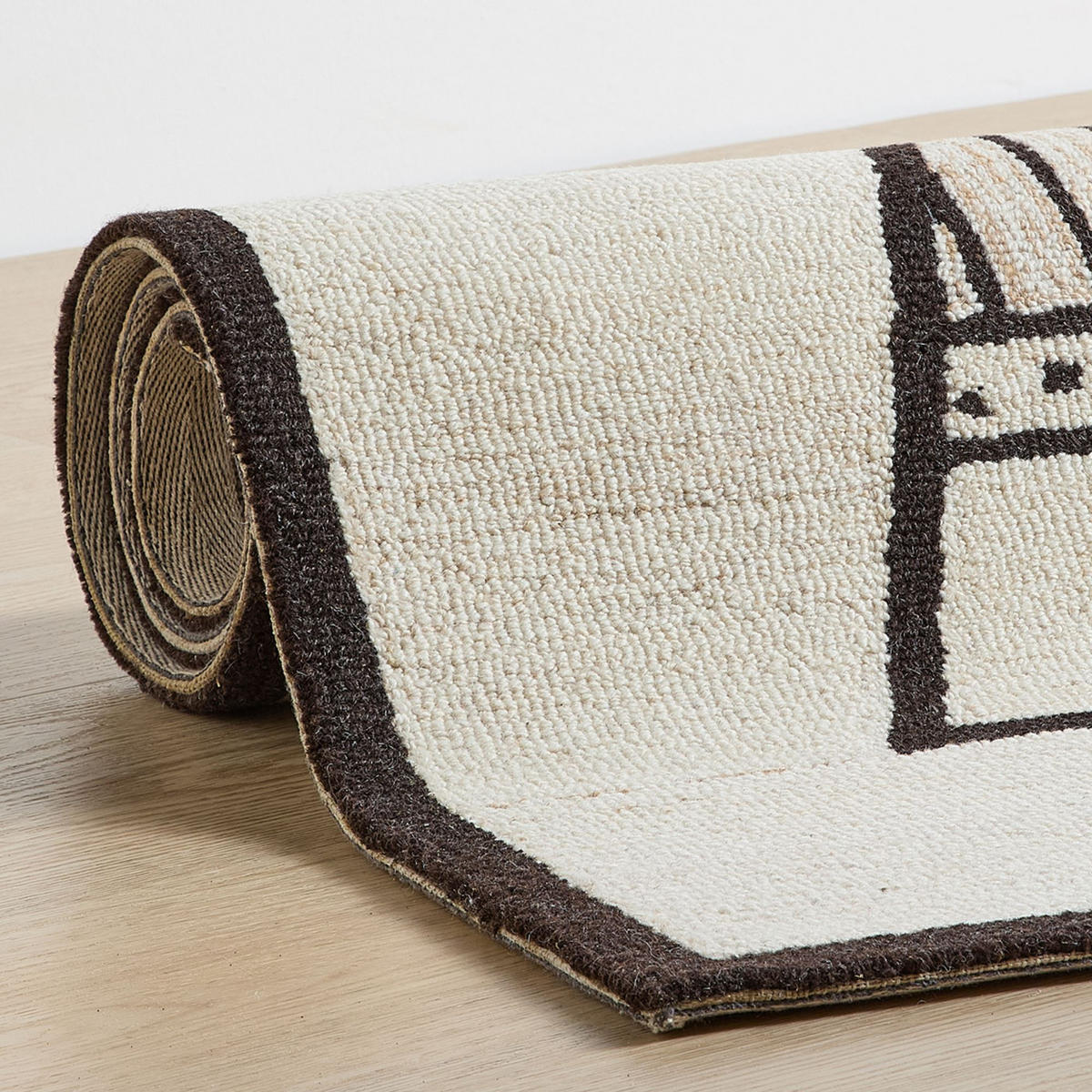 HANDTUFTTEPPICH Natur Kids - Kinderteppich mit Tipidesign 80 x 150 cm - Beige, Textil (80/150cm) - Natur Pur