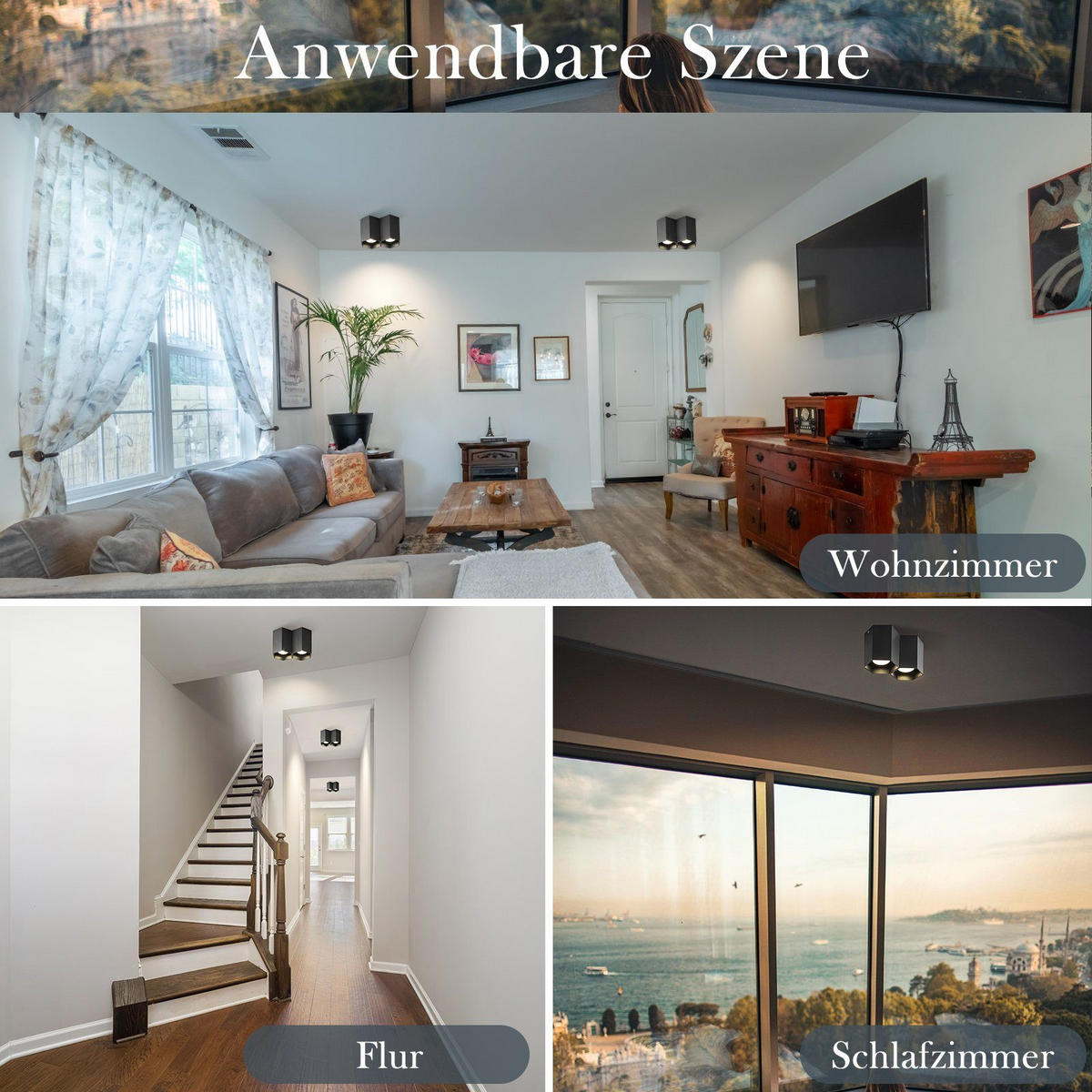 STRAHLER Emma 18/9/11 cm - Schwarz, Metall (18/9/11cm) - Nettlife