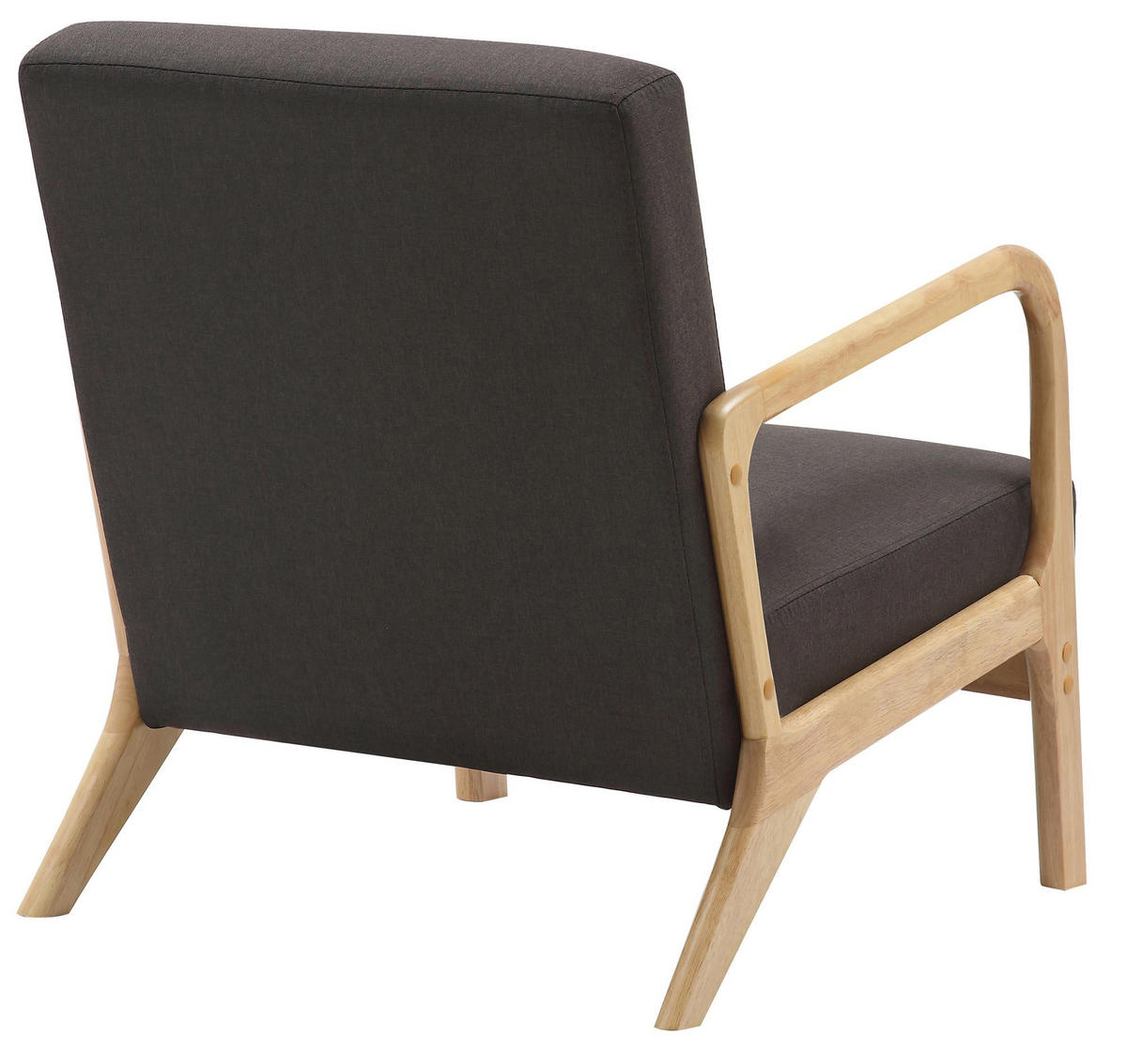 SESSEL Holz braun - Eukalyptusholzfarben/Braun, Holz/Textil (64/74/80cm) - CLP