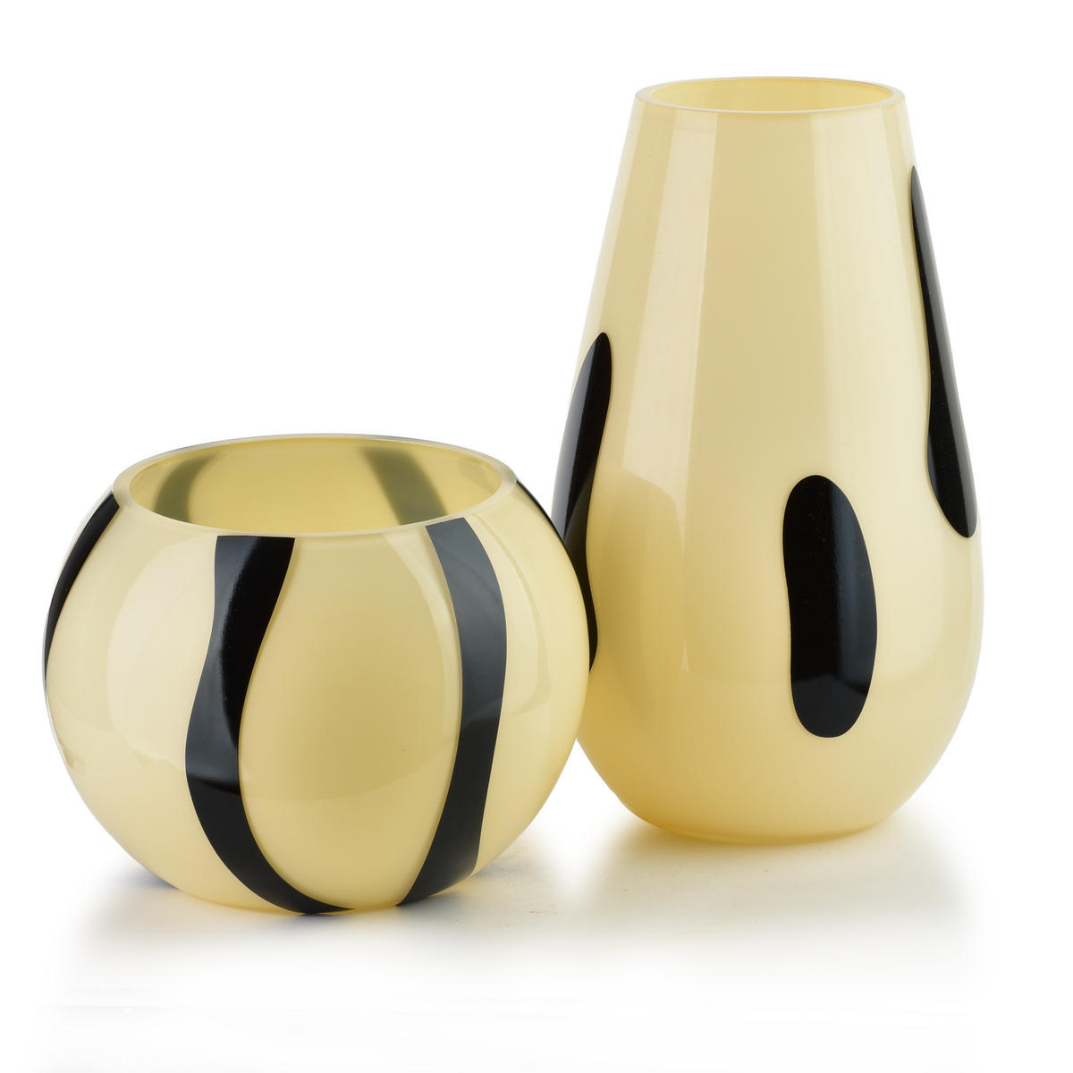 VASE Serenite Beige 13x16xh14 cm Glas - Beige, Glas (13/14cm) - Mondex