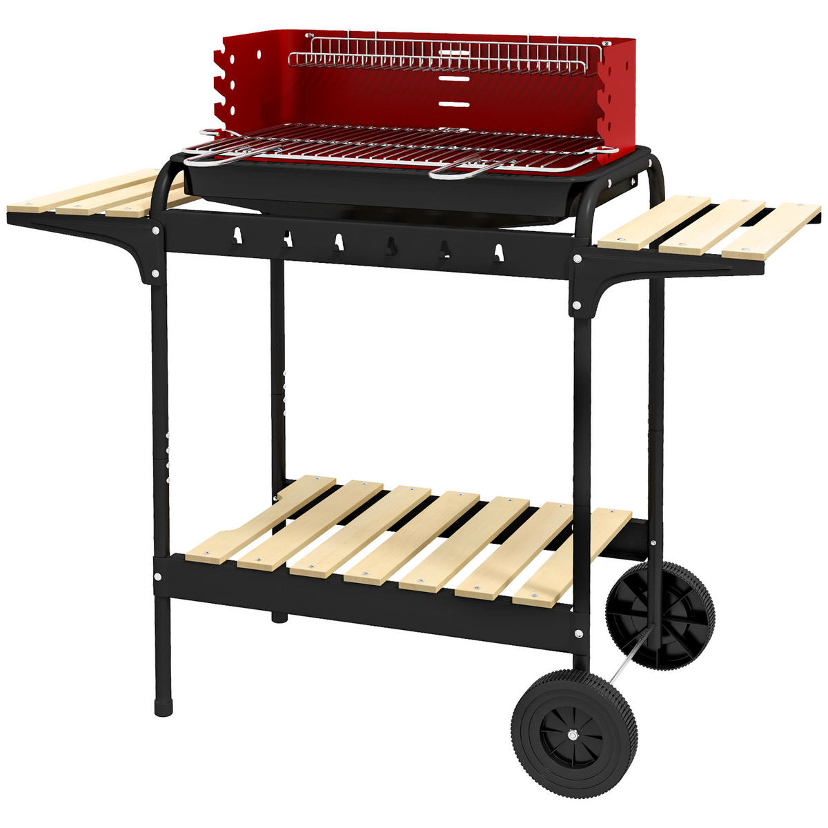 HOLZKOHLEGRILL DE-10184 Rot - Rot, Metall (47/95/103cm) - ComfortXL