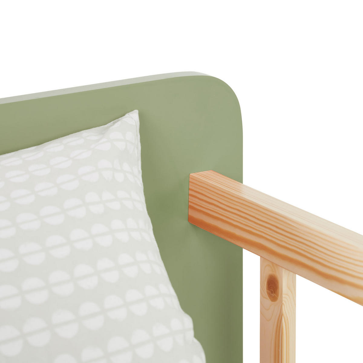 KINDERBETT Grün 90/200 cm Lattenrost Rausfallschutz - Grün, Holz (100/67/208cm) - Homestyle4u