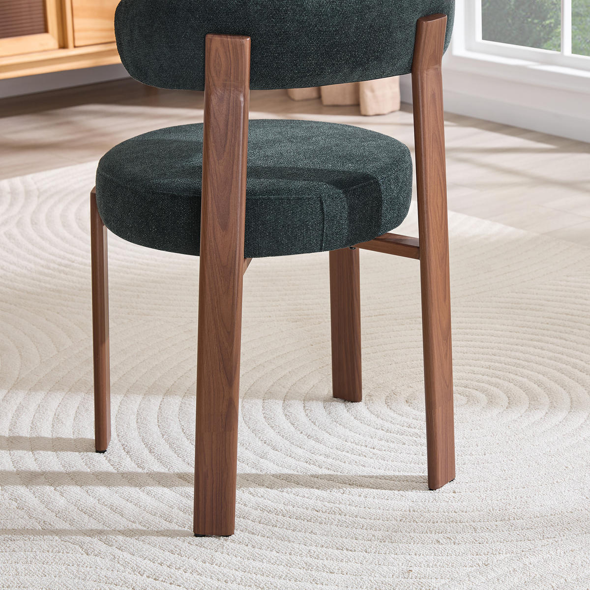 ESSZIMMERSTUHL 2ER-SET aus Stoff, mit ergonomischer Bügellehne - Schwarz, Textil (51.5/79/57cm) - Urban Meuble