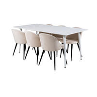 TISCHGRUPPE Beige - Beige, Holzwerkstoff (90/75/180cm) - ebuy24