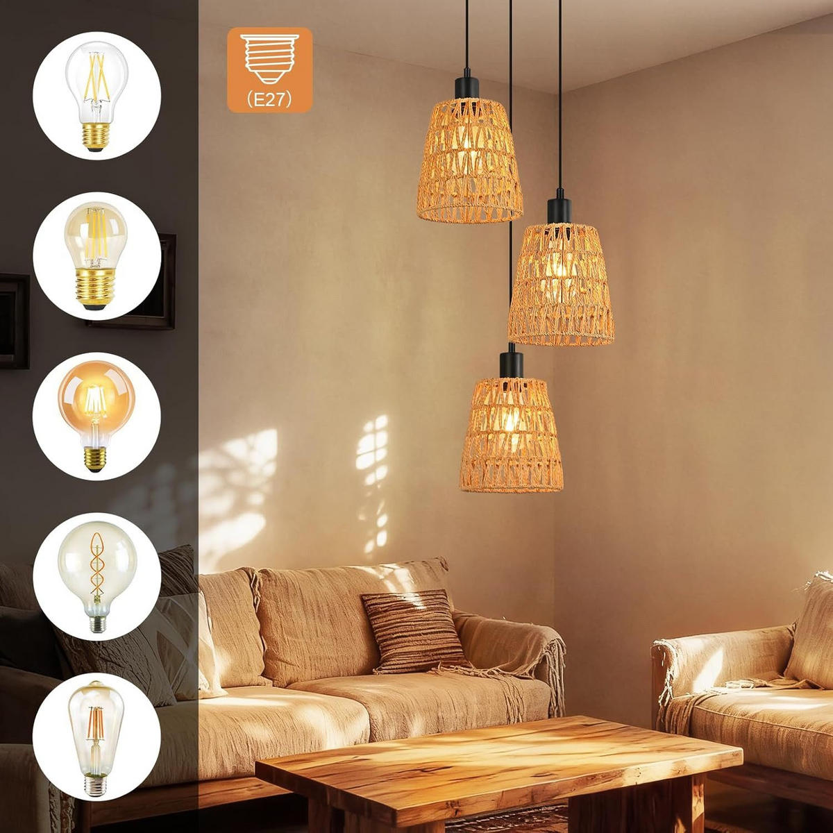 PENDELLEUCHTE BAILEY Ⅲ 25/25/120 cm - Schwarz, Metall (25/25/120cm) - Nettlife