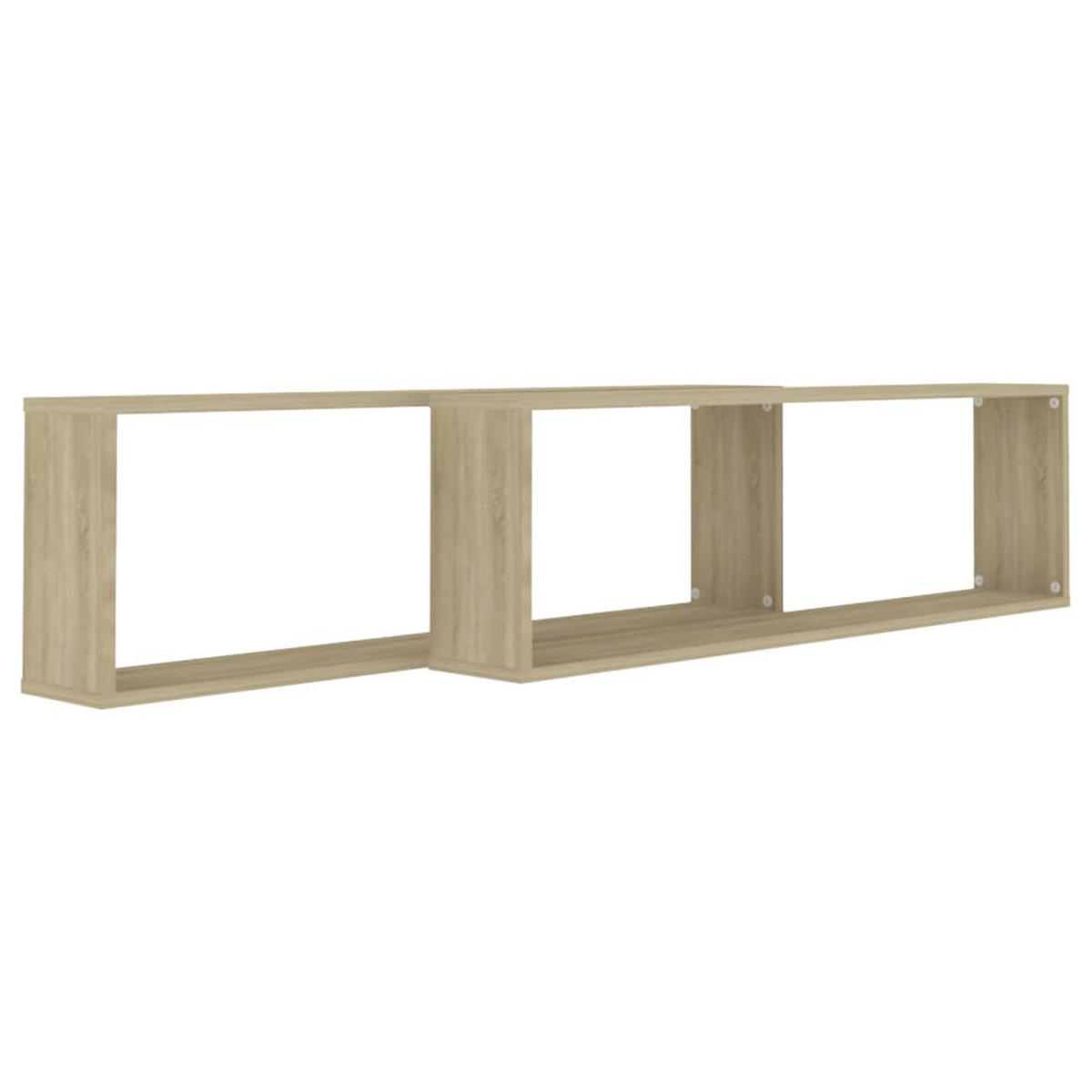 WANDREGALESET 2-tlg. 100/15/30 cm aus Holzwerkstoff Sonoma-Eiche Dekor - Sonoma Eiche, Holz (100/30/15cm) - vidaXL