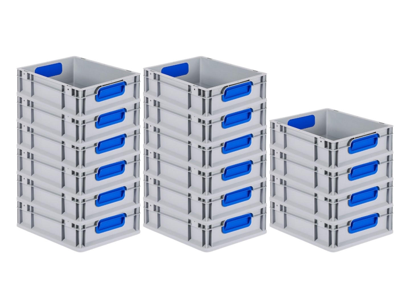 EUROBOX 16x Nextgen Color 12x30x40cm 11 Liter Griffe Blau Geschlossen - Blau, Kunststoff (30/12/40cm) - PROREGAL