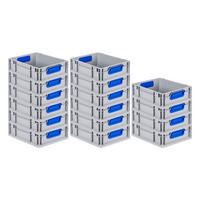 EUROBOX 16x Nextgen Color 12x30x40cm 11 Liter Griffe Blau Geschlossen - Blau, Kunststoff (30/12/40cm) - PROREGAL