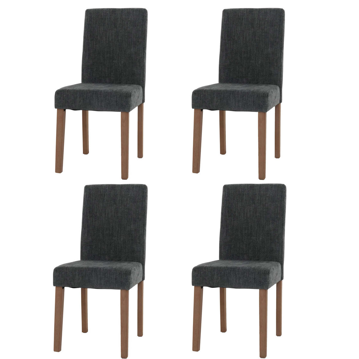 ESSZIMMERSTUHL Grau 4er-Set - Grau, Textil (42/90/50cm) - MCW