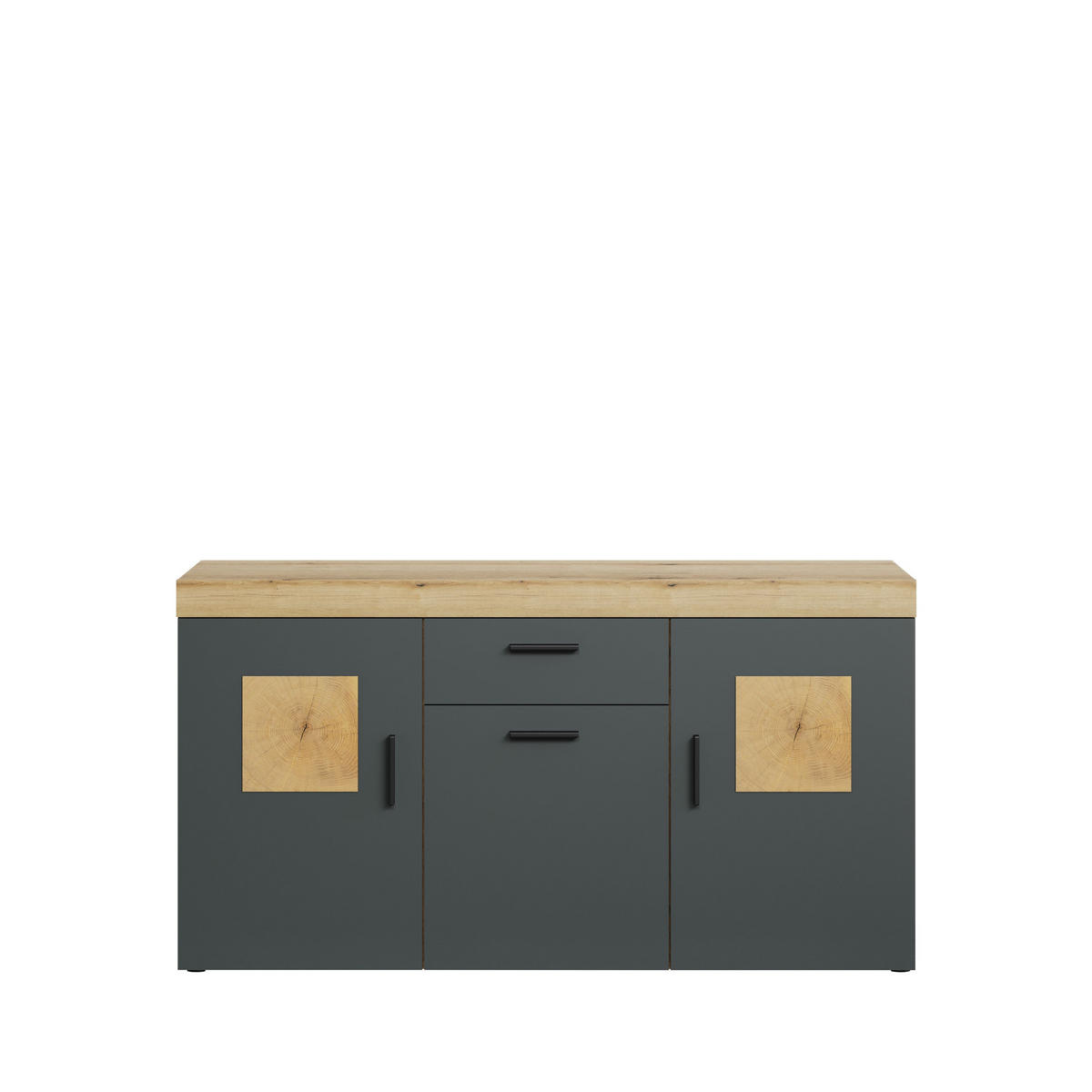 SIDEBOARD Tyler Anthrazit - Anthrazit, Holzwerkstoff (160/86/42cm) - Trendteam