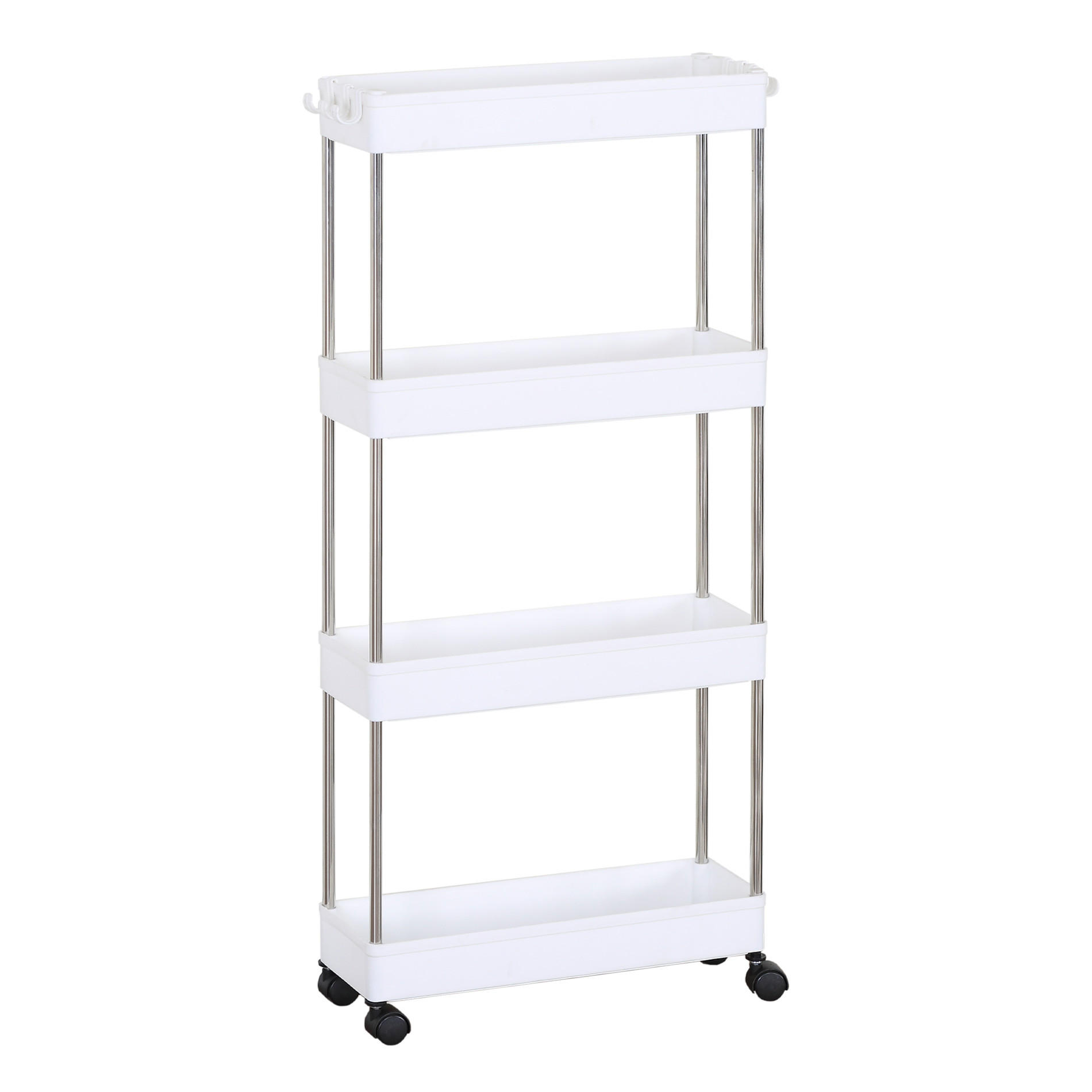 KÜCHENWAGEN Weiß 13/40/85 cm - Weiß, Kunststoff (13/85/40cm) - Mobili Rebecca