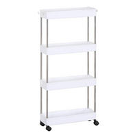 KÜCHENWAGEN Weiß 13/40/85 cm - Weiß, Kunststoff (13/85/40cm) - Mobili Rebecca
