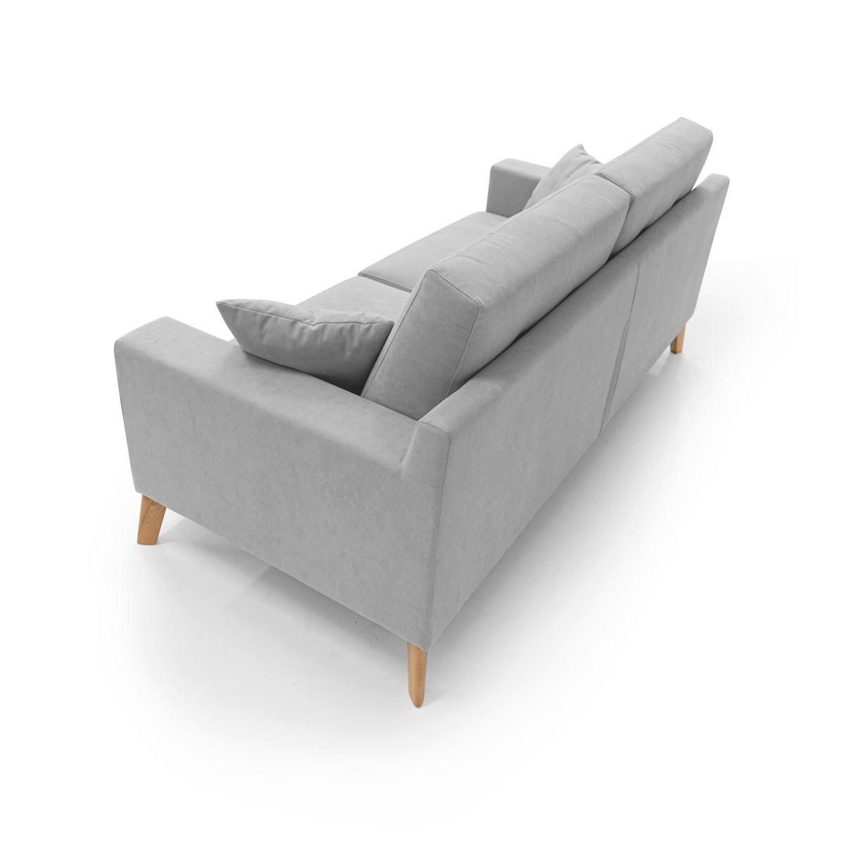 LINEARSOFA Danish - Hellgrau, Textil (206/95/91cm) - Divani.store
