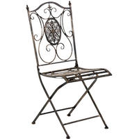 GARTENKLAPPSTUHL Metall Bronze - Bronzefarben, Metall (42/91/49cm) - CLP