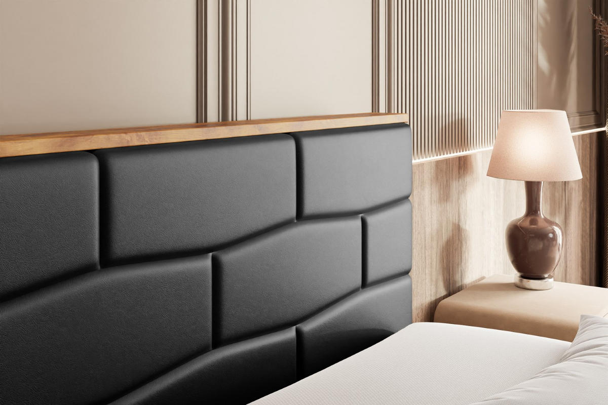 BOXBETT mit Matratze H3 und Lattenrost - LOLLI8 - 120x200 - Schwarz Hochglanz - Schwarz, Holzwerkstoff/Kunststoff (120/200cm) - ALTDECOR