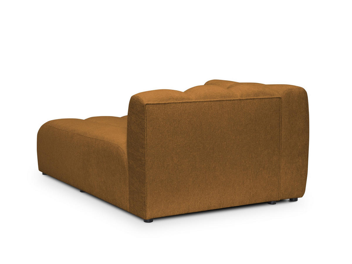 SOFAELEMENT Links Chenille Stoff Gelb - Currygelb/Schwarz, Holzwerkstoff/Kunststoff (179/70/113cm) - Makamii