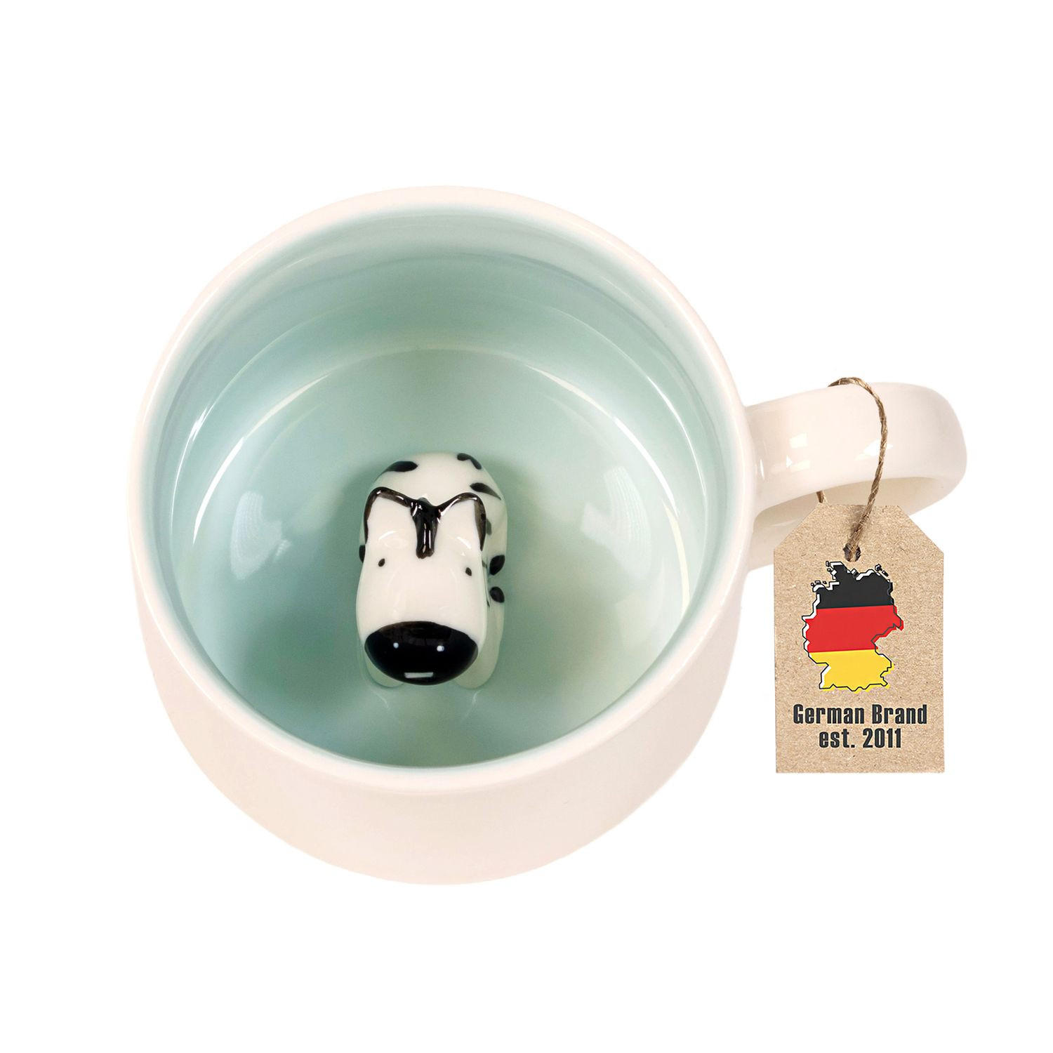 KAFFEETASSE 300ml 3D Cartoon - Weiß, Keramik (0.3L) - Intirilife