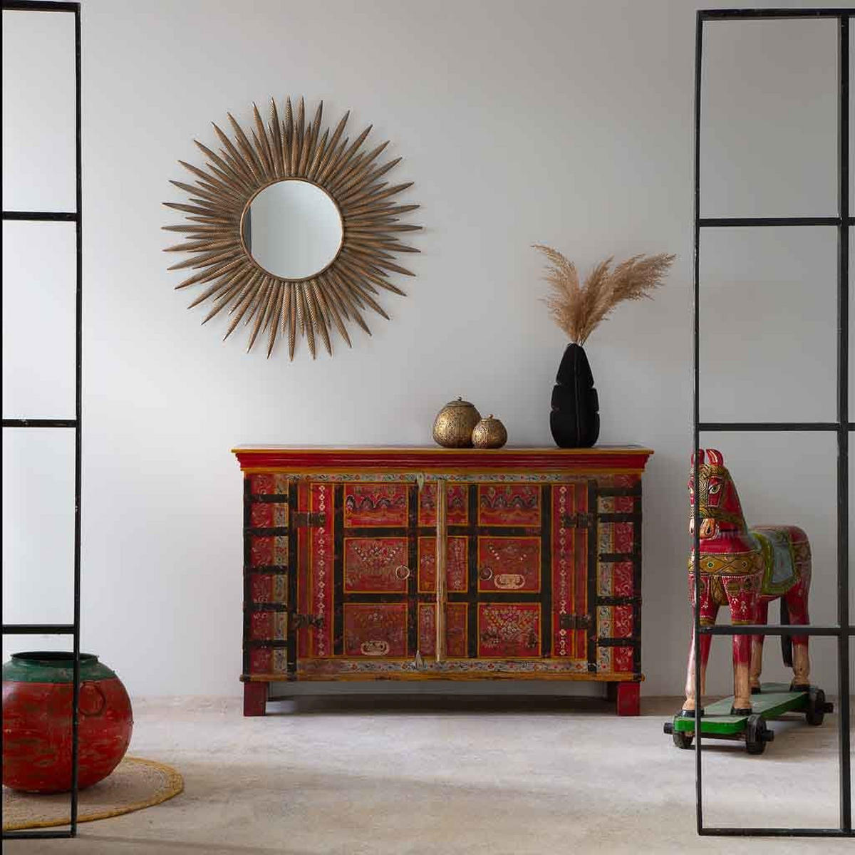 DEKOPFERD aus Holz 86x36x96 cm - Multicolor, Holz (86/96/36cm) - Wanderlust