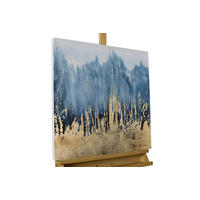 ACRYLBILD HANDGEMALT 60/60 cm - Blau, Holz/Textil (60/60cm) - KUNSTLOFT