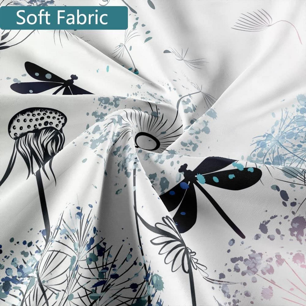 DUSCHVORHANG Aquarell Muster Polyester wasserdicht mit Haken für Badewanne Badezimmer - Multicolor, Textil (180/180cm) - MCBOSON