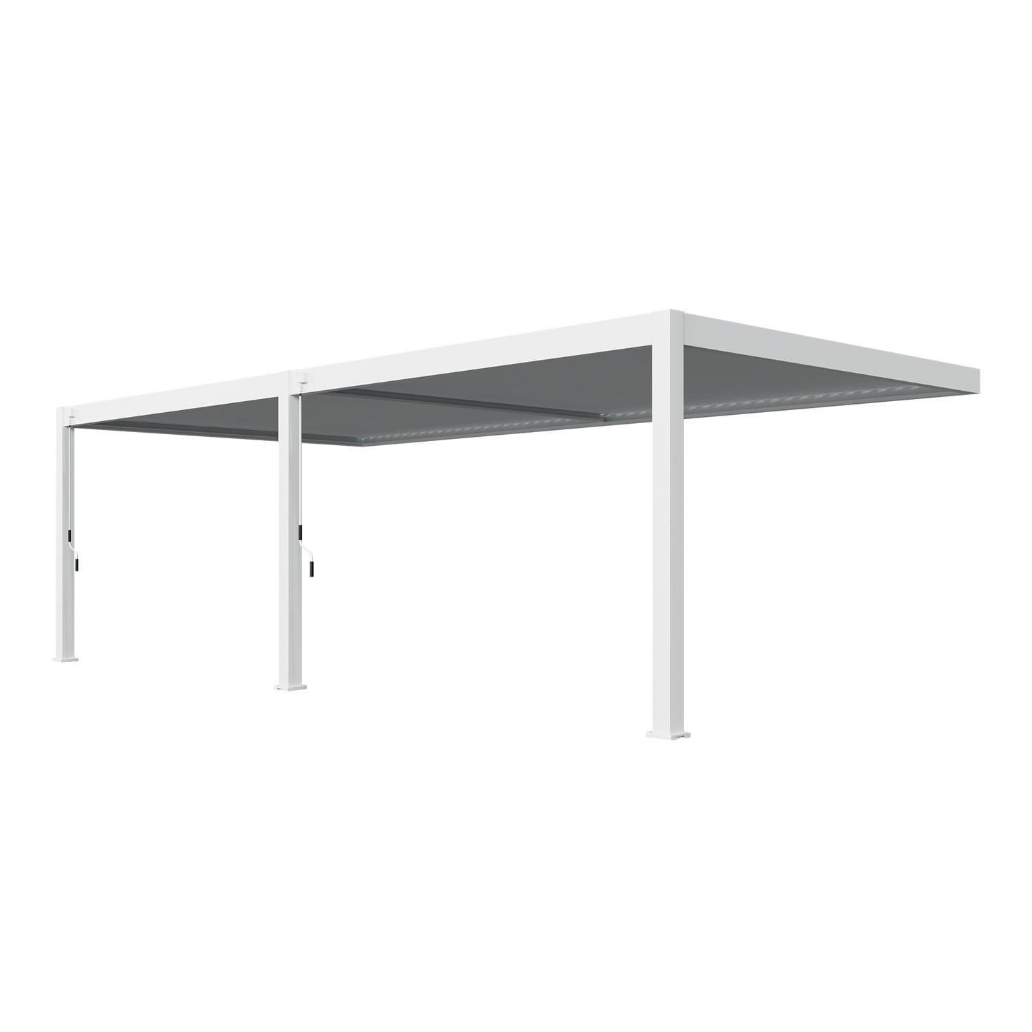 WANDPERGOLA Deluxe Plus Terrassenüberdachung Aluminium 4 x 8 m - Anthrazit, Metall (400/255/800cm) - WEIDE