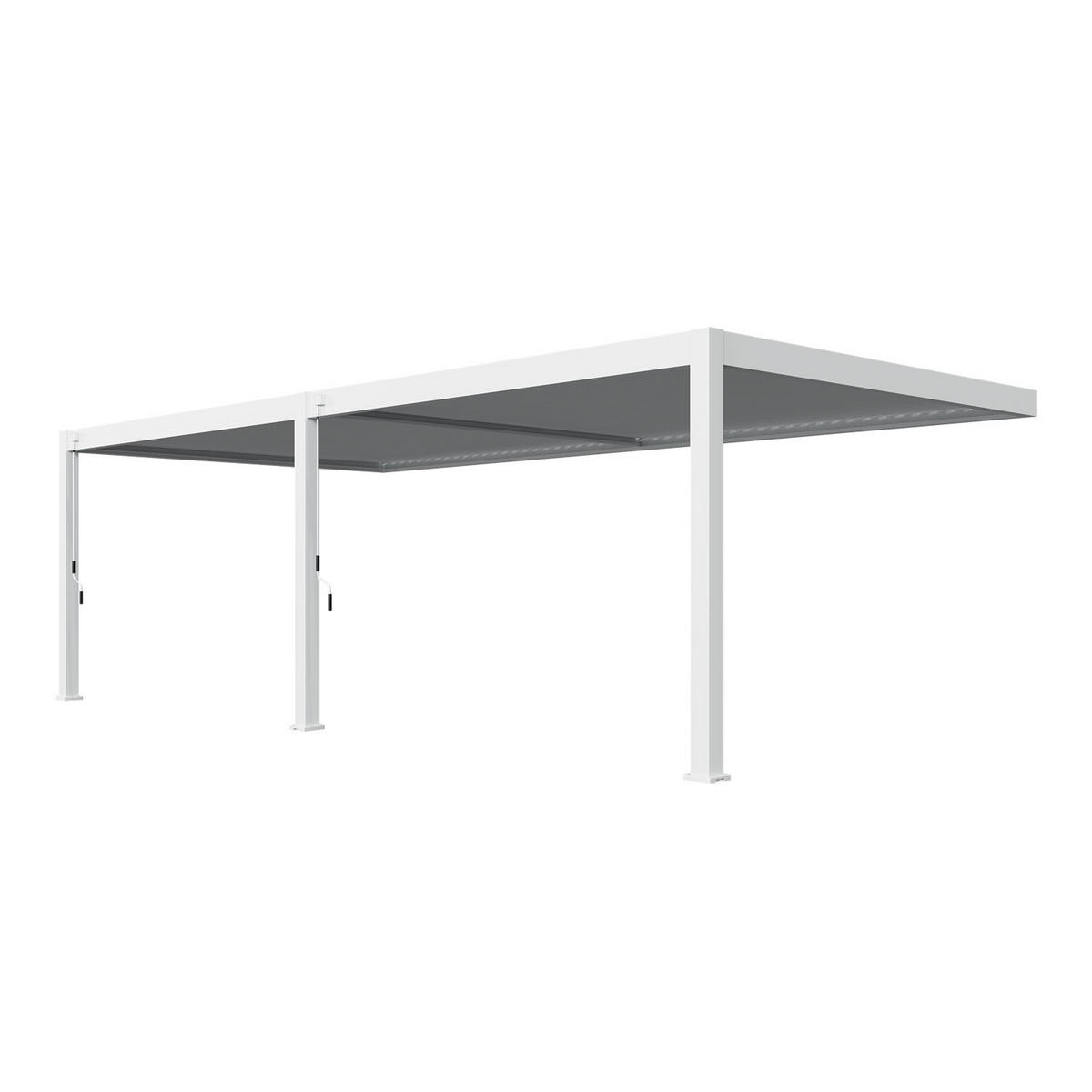 WANDPERGOLA Deluxe Plus Terrassenüberdachung Aluminium 4 x 8 m - Anthrazit, Metall (400/255/800cm) - WEIDE