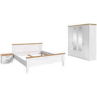 BETTANLAGE Verona Sibiu Lärche Nachbildung 3-tlg. - Lärchefarben, Holzwerkstoff - Xonox