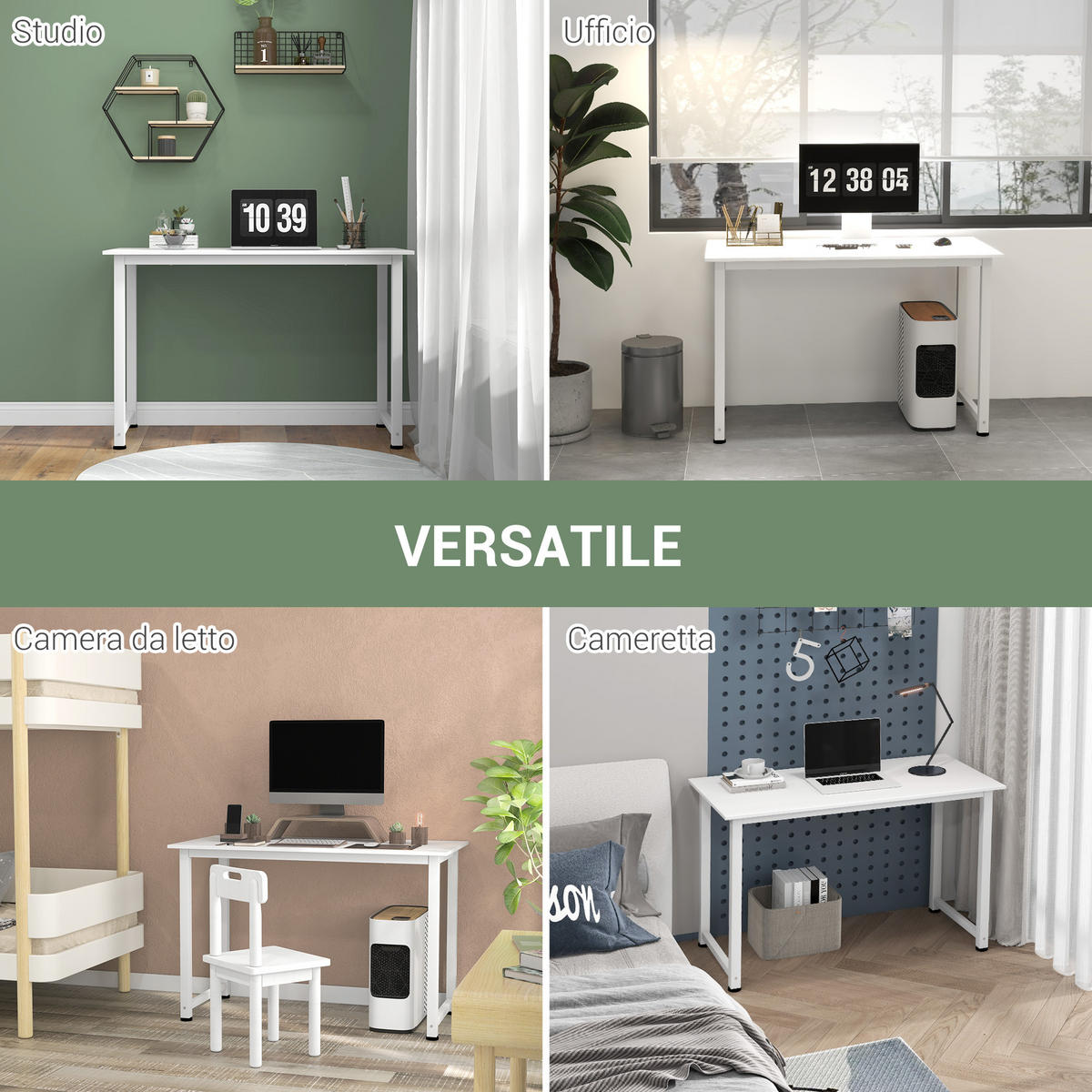 BÜROTISCH Weiß 1 Stück - Weiß, Holzwerkstoff (60/120/76cm) - GiPP