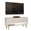 LOWBOARD TV-Schrank CALANTE 90 cm auf schrägen goldenen Chrom-Beinen - Kaschmir/Goldfarben, Holzwerkstoff/Metall (90/43/35cm) - Lookway