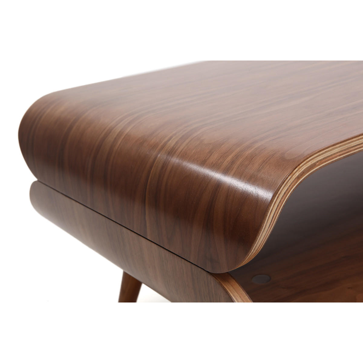 COUCHTISCH Design Nussbaum TAKLA - Walnussfarben, Holz (118/60/45cm) - Miliboo