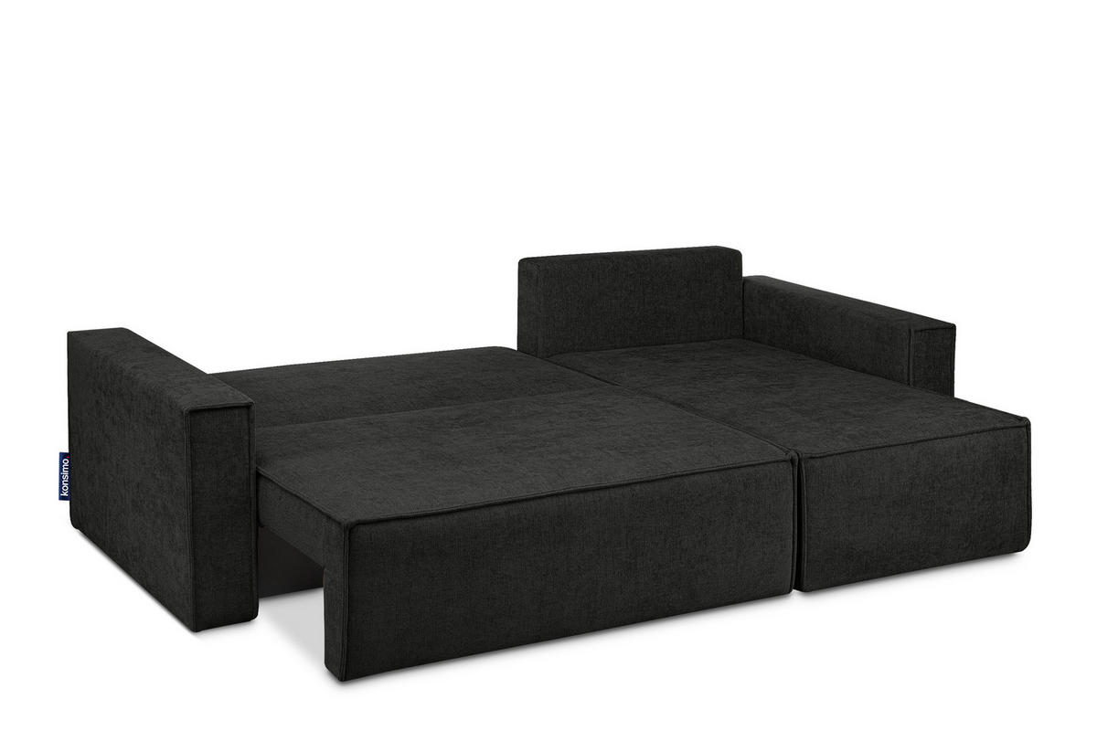 UNIVERSAL-ECKSOFA NAPI II mit Schlaffunktion, anthrazit - Anthrazit, Textil (246/148cm) - KONSIMO®