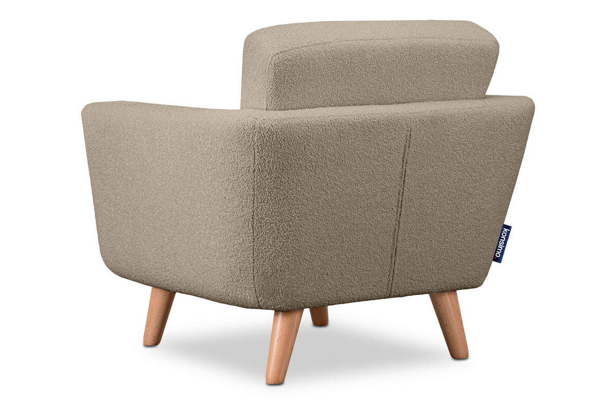 SESSEL TAGIO Massivholz-Beine, braun - Braun, Buchenholz/Textil (86/80/88cm) - KONSIMO®
