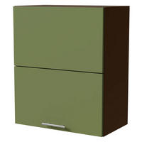 KLAPPHÄNGESCHRANK Brerra W8B/60-AV Lava / RAL 6025 farngrün Matt 60 / 32,5 / 72cm - Dunkelgrau/Grün, Holz/Holzwerkstoff (60/72/32.5cm) - Feldmann-Wohnen