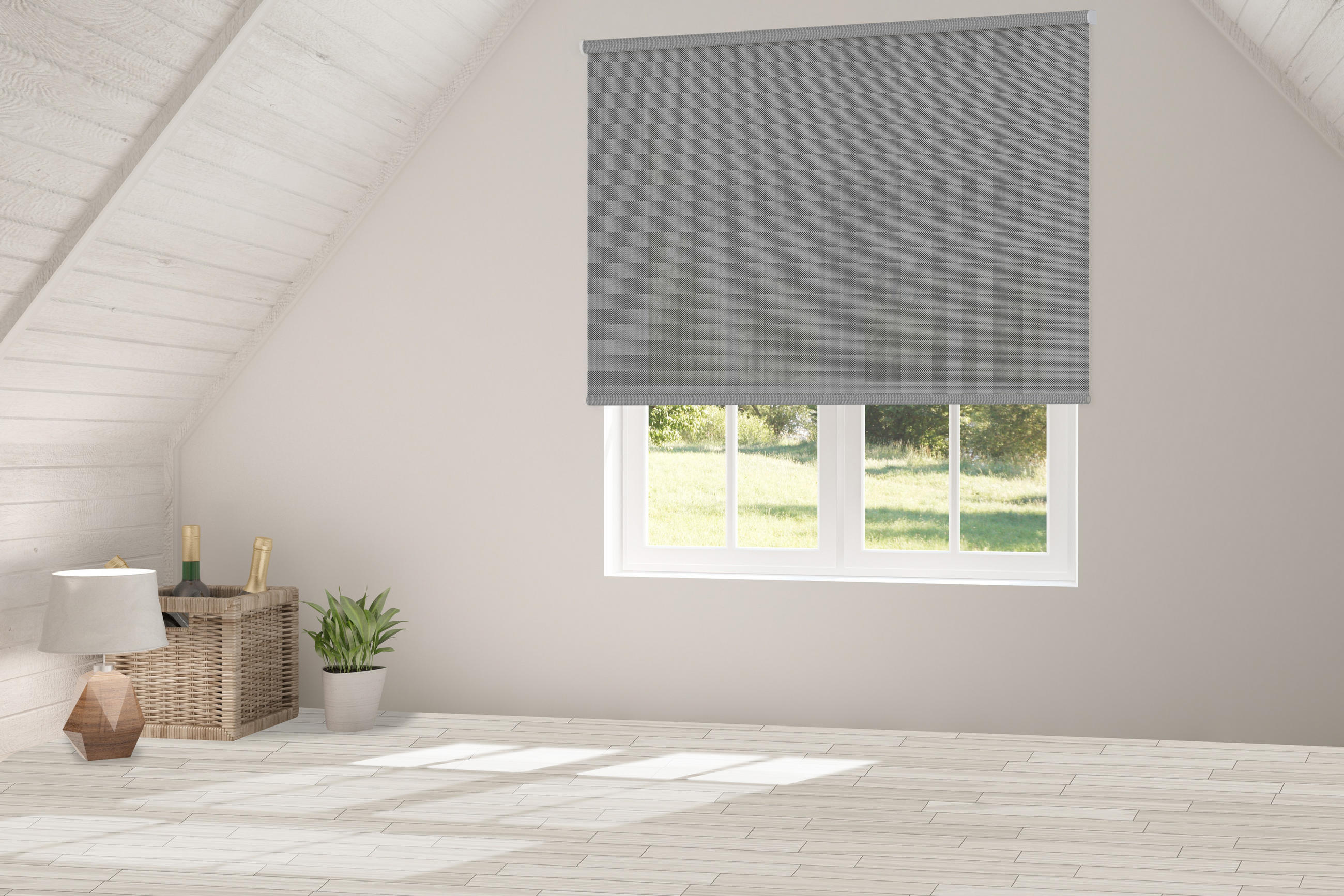 Viewtex Seitenzugrollo Grau 200x250x250 cm